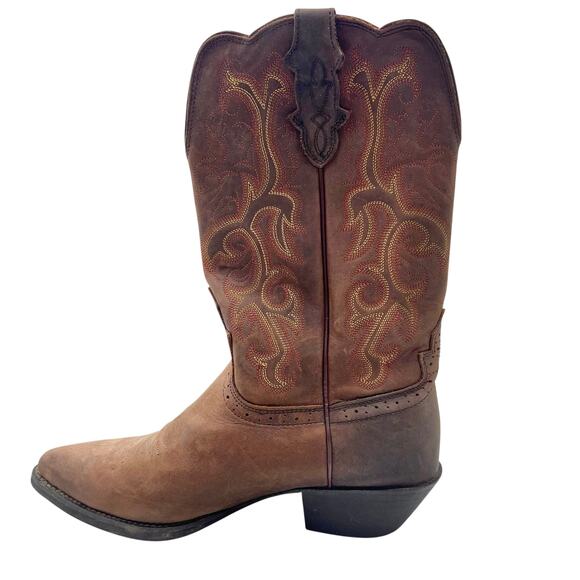 Justin Womens Sorrell Apache Stampede Western Cowgirl Leather Boots Sz 10B - Picture 13 of 16
